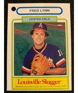 Vintage 1980&#39;s Louisville Slugger Fred Lynn Bat Glove Tag Card - £10.97 GBP