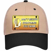 Dont Believe Everything You Think Novelty Khaki Mesh License Plate Hat - £23.17 GBP