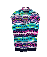 American Living Fair Isle Sweater Vest XL Knit Collared Toggle Front Col... - £19.43 GBP