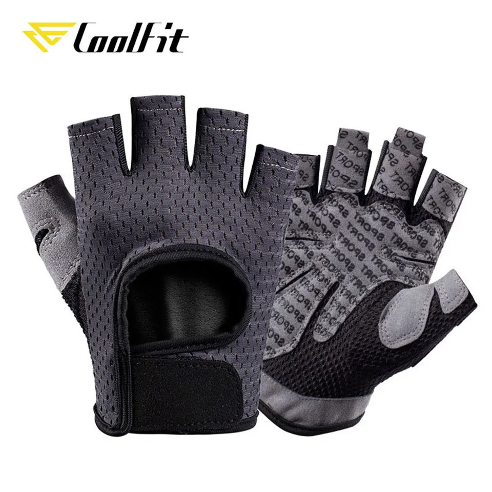 Sporting CoolFit Breathable Fitness Gloves Silicone Palm Hollow Back Gym Gloves  - £23.52 GBP