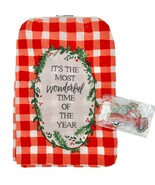 Primitives by Kathy Set Dish Towel and Ornament Red White Most Wonderful... - £11.73 GBP