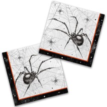 Spider Webs Halloween Party Supplies-Disposable Paper Napkins. Halloween Party D - £18.97 GBP