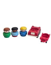 1990 Fisher Price Chunky Little People 2 Cars And 3 Figures 90s Toys Vintage - $16.99
