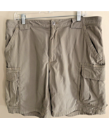 Duluth Trading Co Dry On The Fly 8” Khaki Cargo Shorts Size XL Nylon Out... - £17.39 GBP