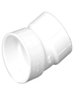 Charlotte Pipe 1-1/2 in. PVC DWV 22-1/2 Degree Hub x Hub Elbow Fitting - £5.17 GBP