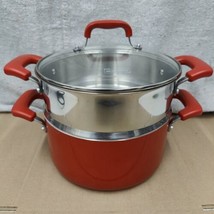 Michelangelo Pasta Pan with Steamer Basket and Lid Non Stick - £31.69 GBP