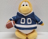 Disney Club Penguin American Football Player Blue Jersey Plush 6.5&quot; - £35.64 GBP