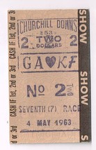 1963 Kentucky Derby Betting Ticket Chateaugay Winner - £57.56 GBP