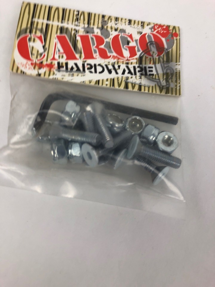 Cargo Mounting Hardware 1&quot; Allen White Head Genuine Skateboard Parts W A... - $5.93