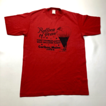 First Transatlantic Solo Balloon Flight 1984 Maine Kittinger Red T-Shirt... - $69.29