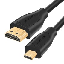 Micro Hdmi To Hdmi Cable 3Ft, Hdmi To Micro Hdmi 3 Feet Support 3D 4K 60Hz Ultra - £11.79 GBP