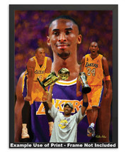 Kobe Bryant LA Lakers Los Angeles Art 3 NBA Basketball 8x10-48x36 CHOICES - £19.86 GBP+