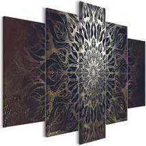 Tiptophomedecor Stretched Canvas Zen Art - Hypnosis Brown Wide - Stretched &amp; Fra - £70.52 GBP+