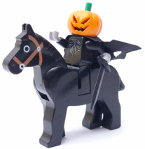 Lego Headless Horseman Minifigure - Jack O&#39; Lantern Pumpkin Head Halloween - £15.50 GBP