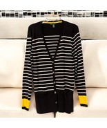 Ralph Lauren Women’s XL Cardigan Sweaters/ Pockets  Black White Yellow S... - $67.68 CAD
