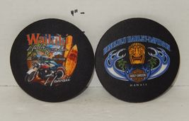 Set of 2 Hawaii Harley Davidson Neoprene Coasters Waikiki Honolulu - $8.88