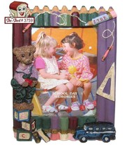 School Days Teddy Bear 3D Resin Picture Frame fits 3x5 pictures - $12.95