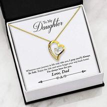 Express Your Love Gifts to My Daughter Always Be Safe Necklace 18k Gold or Stain - £47.43 GBP
