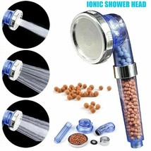 High Turbo Pressure Ionic Handheld Shower Head Bathroom Powerful Water Saving - £17.63 GBP