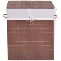  Bamboo Laundry Bin Rectangular Brown - $2,153.26 MXN