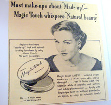 1953 Magic Touch Make-Up Ad Magic Touch Whispers Natural Beauty - $7.99