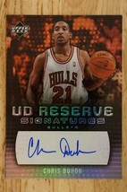 NBA Basketball 2006-07 UD Reserve Signatures Chris Duhon RA-CD Autograph Bulls - £7.90 GBP