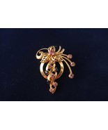 Mid Century Modern Gold Spray Brooch - $53.32 CAD