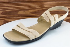 Cabin Creek Sz 8 M Beige Ankle Strap Fabric Women Sandals 0246826 - £15.65 GBP