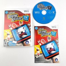 Rayman Raving Rabbids TV Party Nintendo Wii Video Game Complete W/Case &amp; Manual - £7.77 GBP