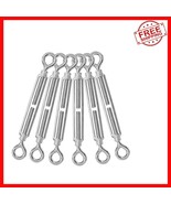 M10 Stainless Steel Turnbuckles - 6PCS Eye &amp; Eye with 660lbs Load Capacity - $844.17 MXN