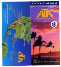 American Trans Air System Timetable June to September 1997 ATA  - $13.86