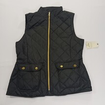St John's Bay RN#93677 Women's Black Quilted Puffer Full Zip Vest Pockets Sz XS image 14
