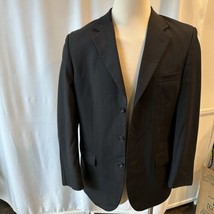 Cavelli Men Blazer Suit Jacket 40R Black Stripe 3-Button Paris 3B Italy ... - $34.99