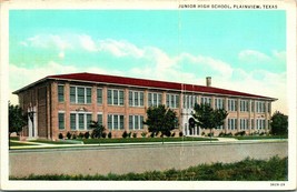 Vtg Postcard - Junior High School - Plainview TX Texas - Unposted - £4.87 GBP