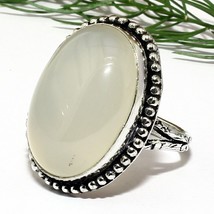 Bague en argent fait main, pierre précieuse naturelle ovale lisse en onyx bla... - £5.04 GBP