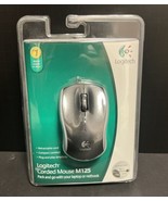 Logitech M125 Retractable Corded Mouse 910-001830 Black Laptop Desktop S... - £59.26 GBP