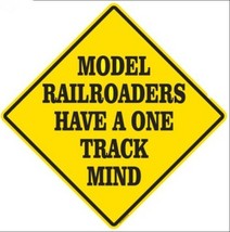 ONE TRACK MIND -- Railroad Sign For Train Room and Railroad Enthusiasts - £30.32 GBP