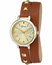 NEW Geneva 2401B-GEN Womens Yellow Gold Case Tan Wrap-around Faux-Leather Watch - £11.89 GBP