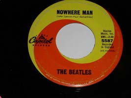 The Beatles Nowhere Man What Goes On 45 Rpm Record Capitol 5587 VG Orange Swirl - £7.93 GBP