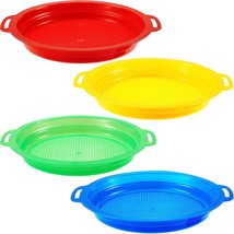 6 Pieces Plastic Sand Sifter Colorful Sand Sieves Sand Sifting Pan Sand ... - $27.48