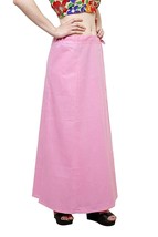 Women&#39;s Saree Cotton Inskirt Free Size Underskirt Petticoat Pink Color - £8.19 GBP