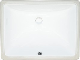 16 inch x 11 inch Rectangle Porcelain Ceramic Undermount Bathroom Vanity Vessel - £66.33 GBP