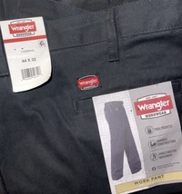 Wrangler Workwear Men’s 44x32 Premium Relaxed Fit Work Black Pants Tool ... - £22.86 GBP