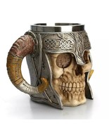 600ml Stainless Steel 3D Skull Beer Mug Nordic Viking Style Coffee Stein... - £28.18 GBP