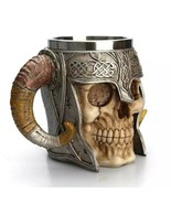 600ml Stainless Steel 3D Skull Beer Mug Nordic Viking Style Coffee Stein... - $35.99