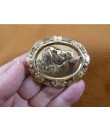 (B-DOG-353) pair Dogs hunting I love my dog pin oval brass brooch pendan... - $26.65 CAD