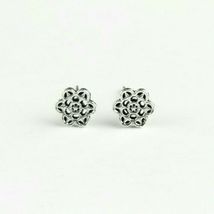 Flower Earrings Silver Color Studs Fashion Jewelry image 3