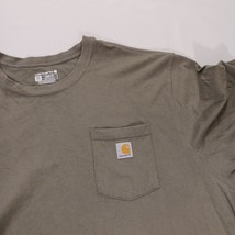 Carhartt K87 OLV Loose Fit Men's Olive Heavyweight Short-Sleeve T-Shirt 2XL Tall image 6