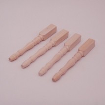 AirAds Dollhouse 1:12 miniature unfinished wood furniture table chair legs set4 - £5.29 GBP