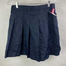 IZOD Approved School Wear Girls 14.5 Plus Pleated Skirt Solid Navy Elastic Waist - £12.74 GBP